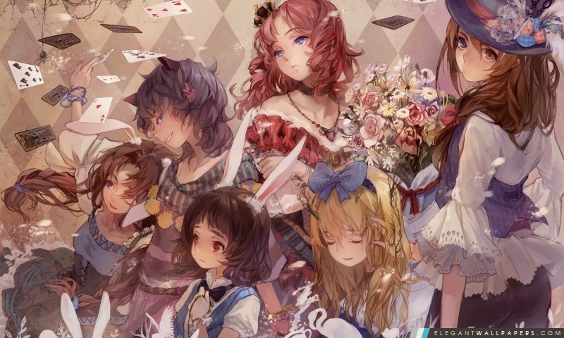 Alice In Wonderland Anime, Arrière-plans HD à télécharger
