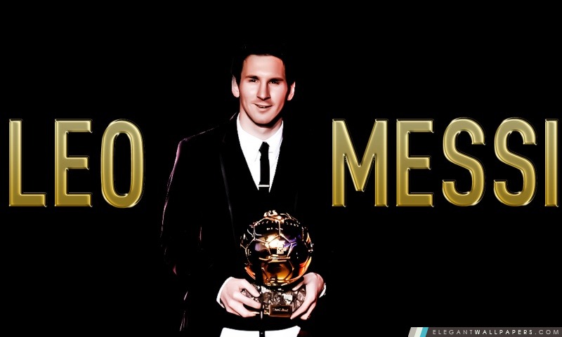 Messi avec le Ballon d'or …, Arrière-plans HD à télécharger