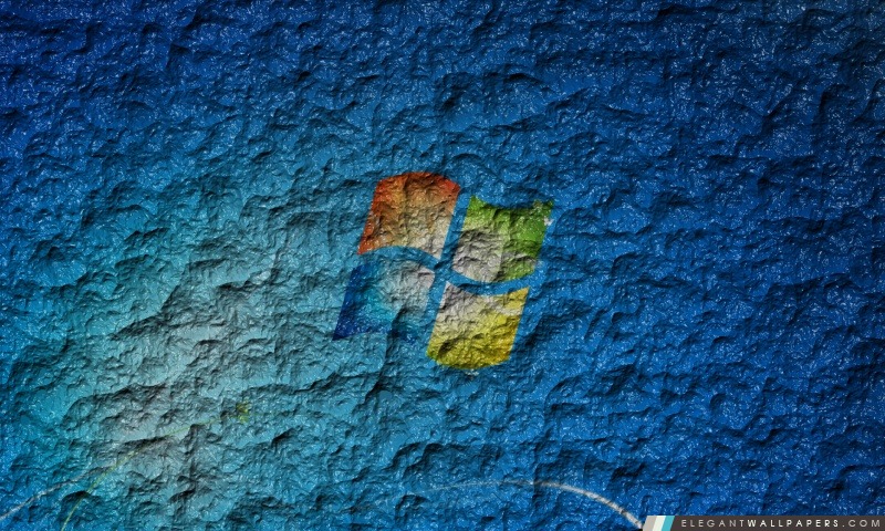 Logo Windows sur mur, Arrière-plans HD à télécharger