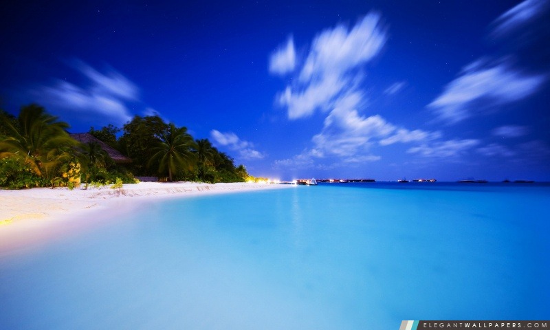 Maldives At Night, Arrière-plans HD à télécharger