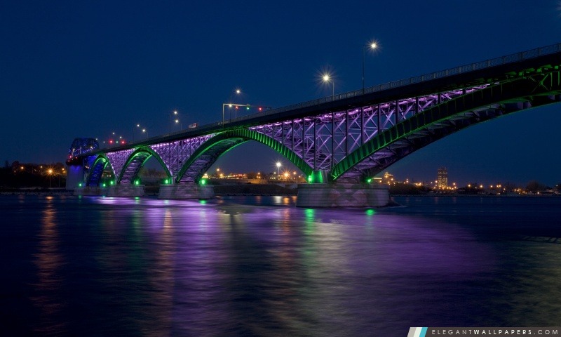 Peace Bridge At Night, Arrière-plans HD à télécharger