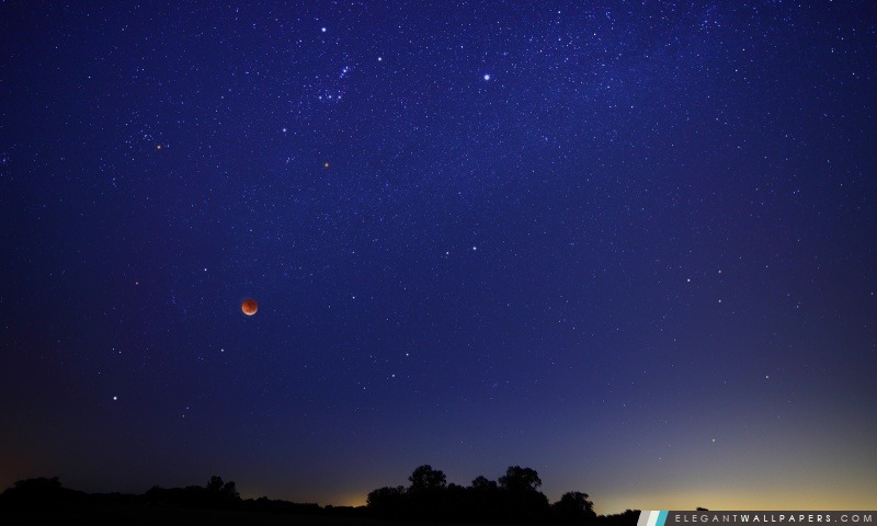 Ciel étoilé et la pleine lune, Arrière-plans HD à télécharger