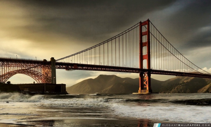 Pont de San Francisco HDR Tone mappé, Arrière-plans HD à télécharger