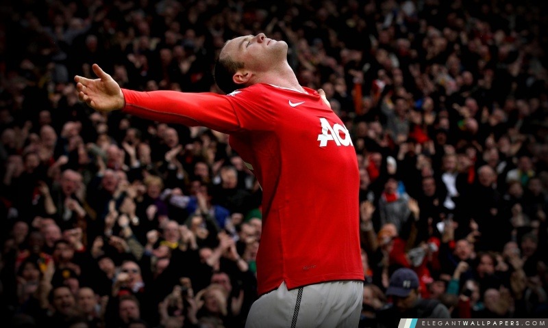 Wayne Rooney de Manchester United, Arrière-plans HD à télécharger