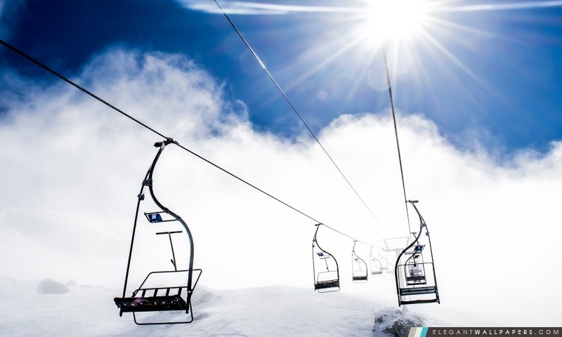 Montagne remontées mécaniques Station de ski, Arrière-plans HD à télécharger