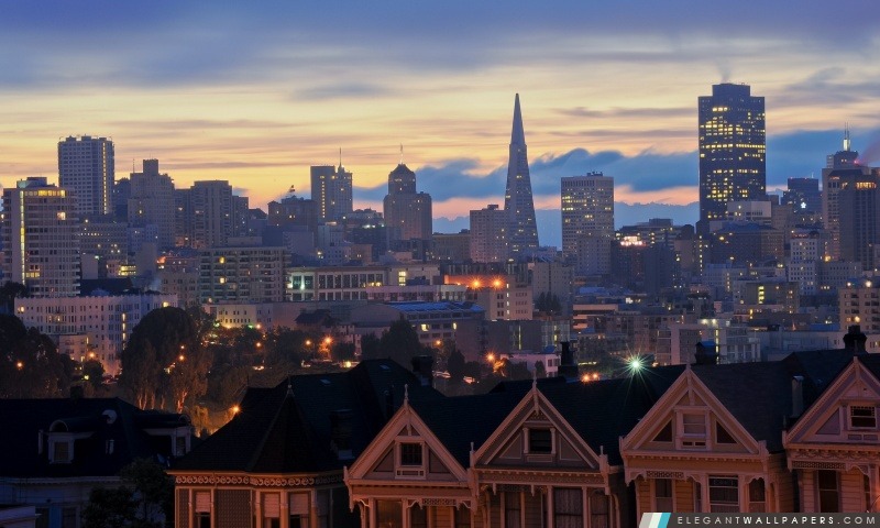 San Francisco au crépuscule, Arrière-plans HD à télécharger