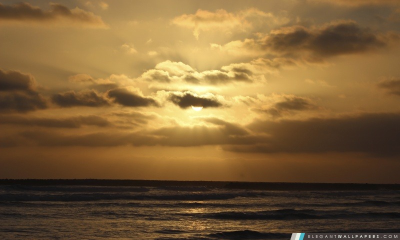 Ocean Sunset, Arrière-plans HD à télécharger