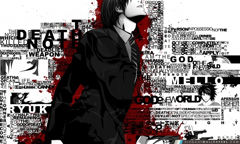 Death Note Typographie, Arrière-plans HD à télécharger