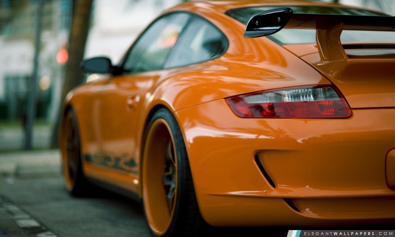 Orange Porsche, Arrière-plans HD à télécharger