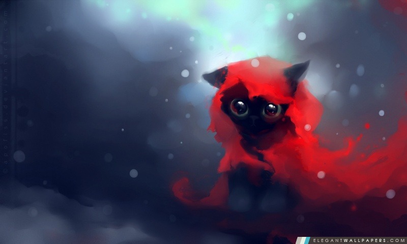 Red Riding Hood chat, Arrière-plans HD à télécharger