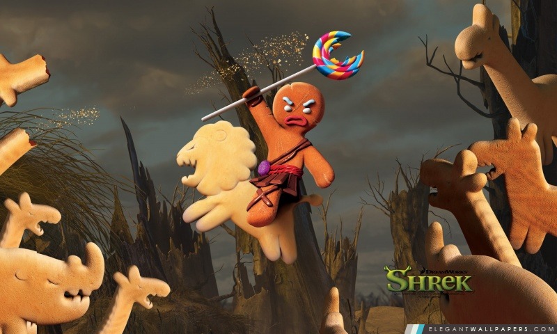 Gingerbread Man, Shrek The Final Chapter, Arrière-plans HD à télécharger
