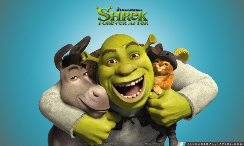 Shrek, l'Âne et le Chat Potté, Shrek Forever After, Arrière-plans HD à télécharger