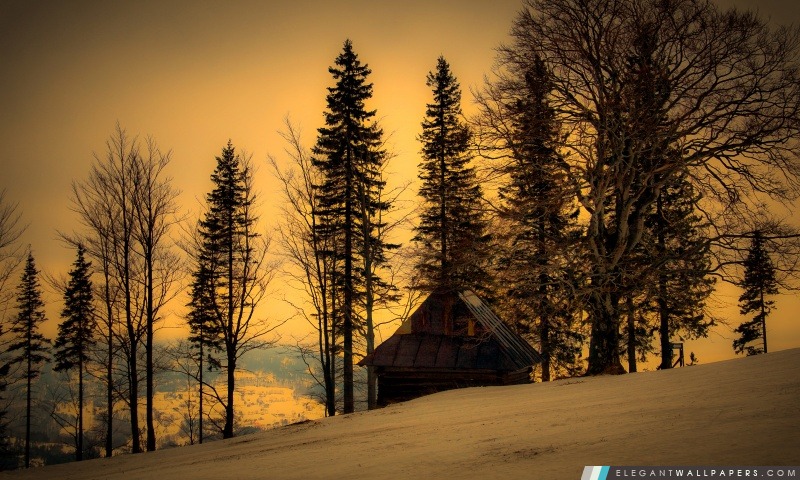Belle hiver Crépuscule, Arrière-plans HD à télécharger
