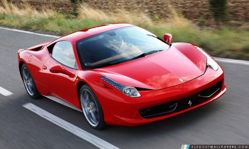 Rouge Ferrari 458 Italia, Arrière-plans HD à télécharger