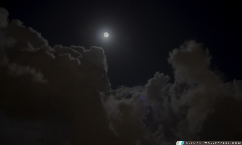 Nuages ​​et La Lune, Arrière-plans HD à télécharger