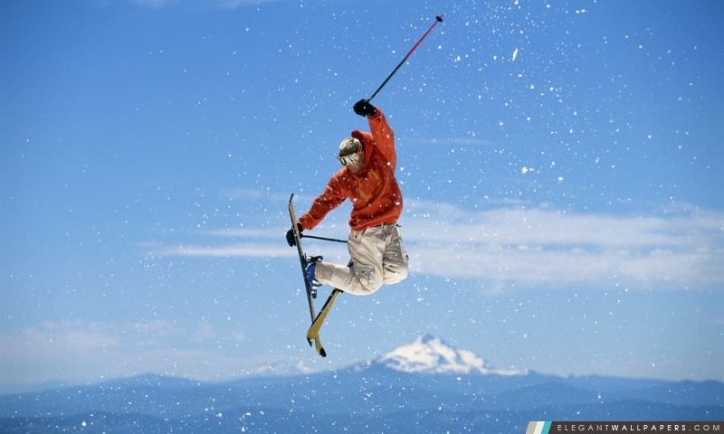 Ski acrobatique, Arrière-plans HD à télécharger