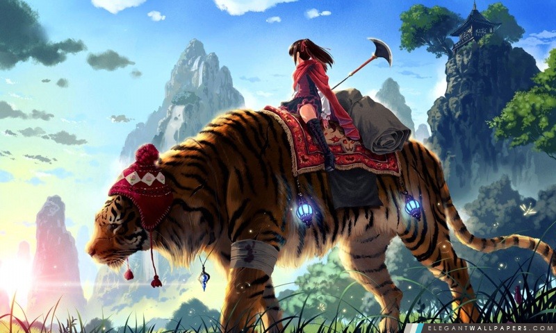 Tiger Tour peinture, Arrière-plans HD à télécharger