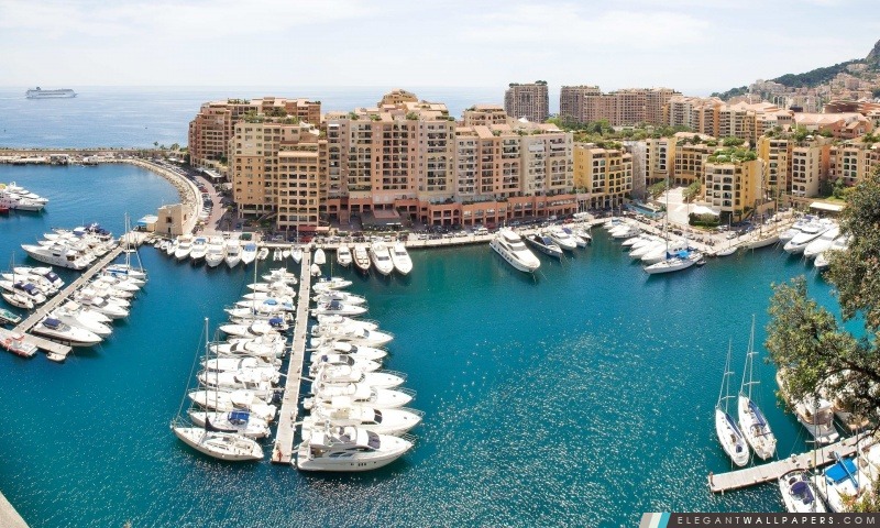 Monte Carlo Harbour, Monaco, Arrière-plans HD à télécharger