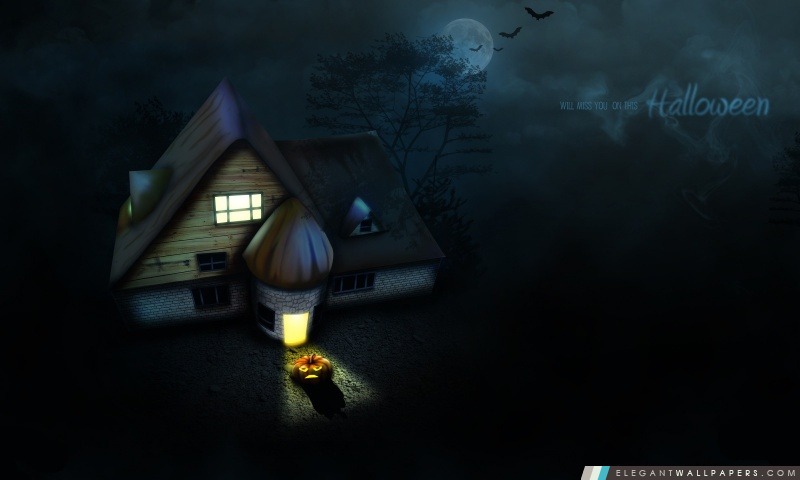 Halloween House, Arrière-plans HD à télécharger