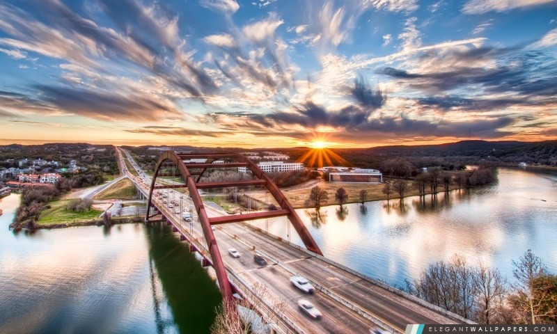 Pennybacker Bridge, Austin, Texas, Arrière-plans HD à télécharger