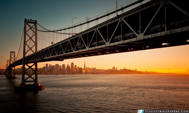 Oakland Bay Bridge, San Francisco, Arrière-plans HD à télécharger