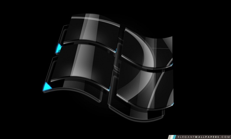 Vista logo noir, Arrière-plans HD à télécharger
