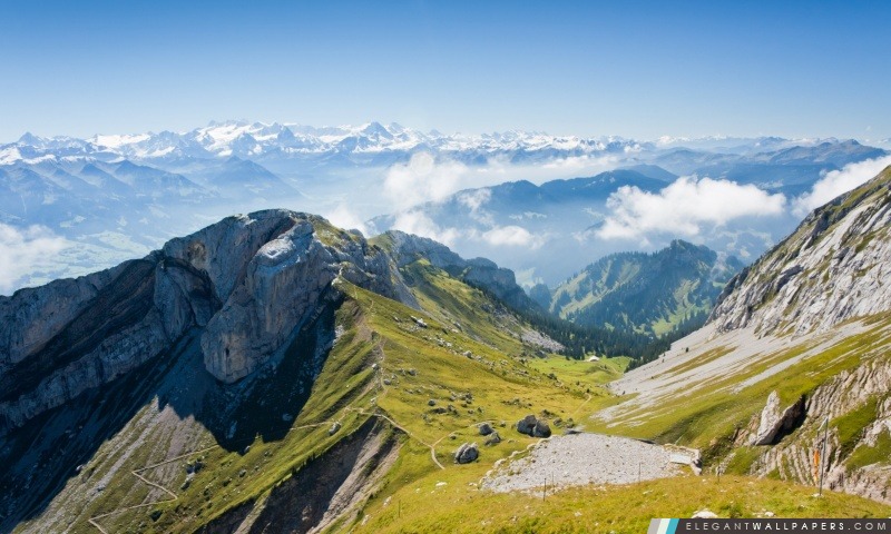Vue panoramique de Mountain Range, Arrière-plans HD à télécharger