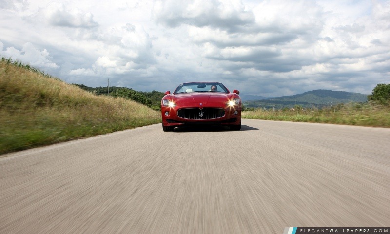 Maserati GranCabrio Sport Sur La Route, Arrière-plans HD à télécharger