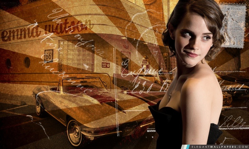 Emma Watson Rétro, Arrière-plans HD à télécharger