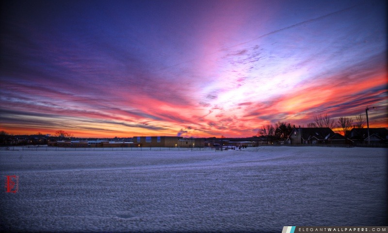 Winter Sunrise, Arrière-plans HD à télécharger