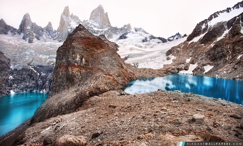 Glaciaire Mountain Lakes, Arrière-plans HD à télécharger
