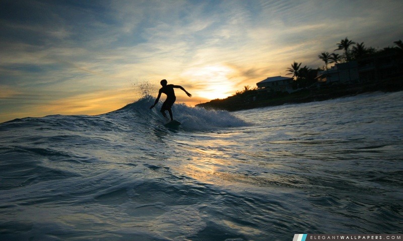 Surfer Silhouette, Arrière-plans HD à télécharger