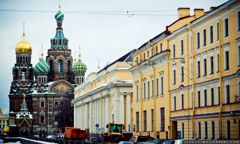 Saint-Pétersbourg, Russie, Hiver, Arrière-plans HD à télécharger