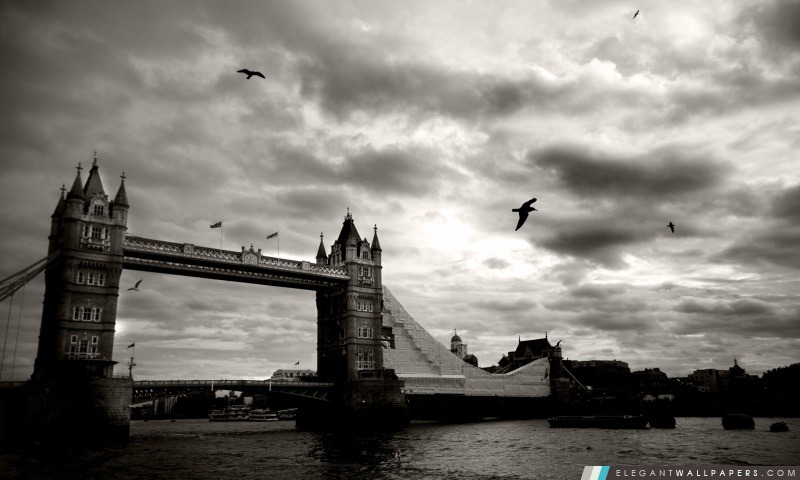 Image vintage de Tower Bridge, Londres, Royaume-Uni, Arrière-plans HD à télécharger
