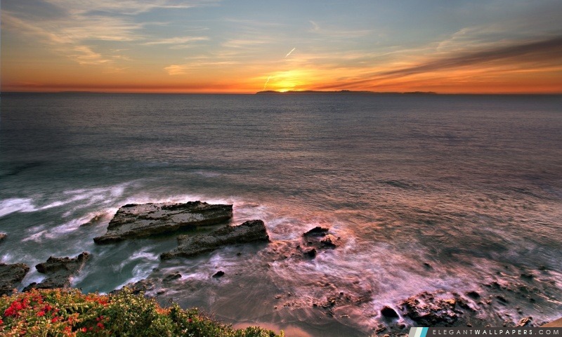 Belle Ocean Sunset, HDR, Arrière-plans HD à télécharger