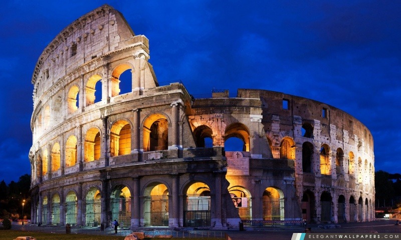 Colisée Amphithéâtre, Rome, Italie, Arrière-plans HD à télécharger