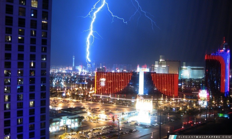 Foudre au-dessus de Las Vegas, Arrière-plans HD à télécharger