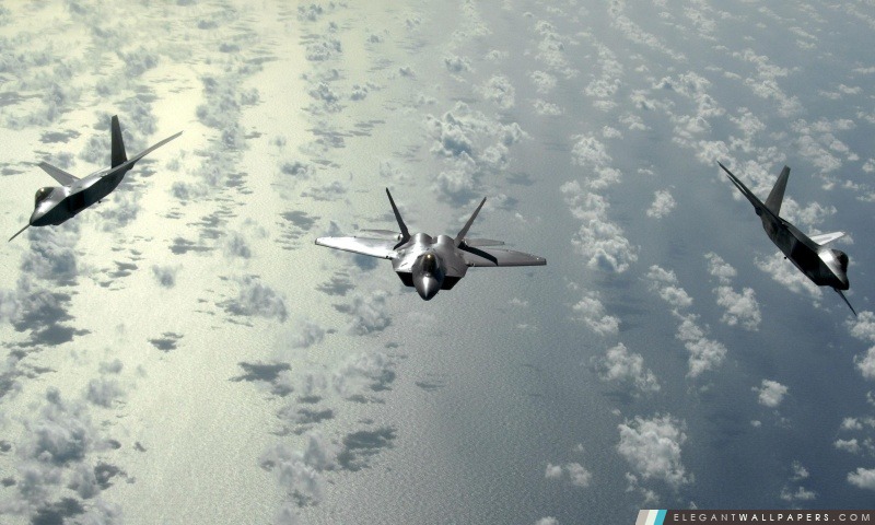 Avions de chasse volant au-dessus des nuages, Arrière-plans HD à télécharger