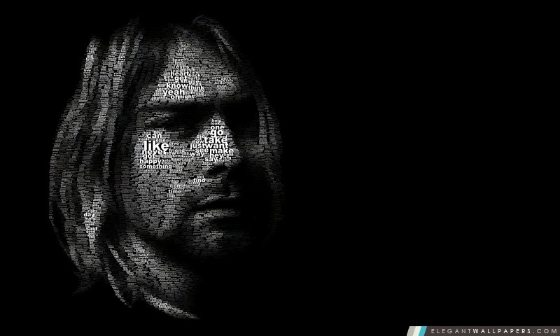 Portrait de Kurt Cobain, Arrière-plans HD à télécharger