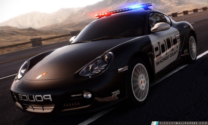 Need For Speed ​​Hot Pursuit Porsche Voiture de police, Arrière-plans HD à télécharger