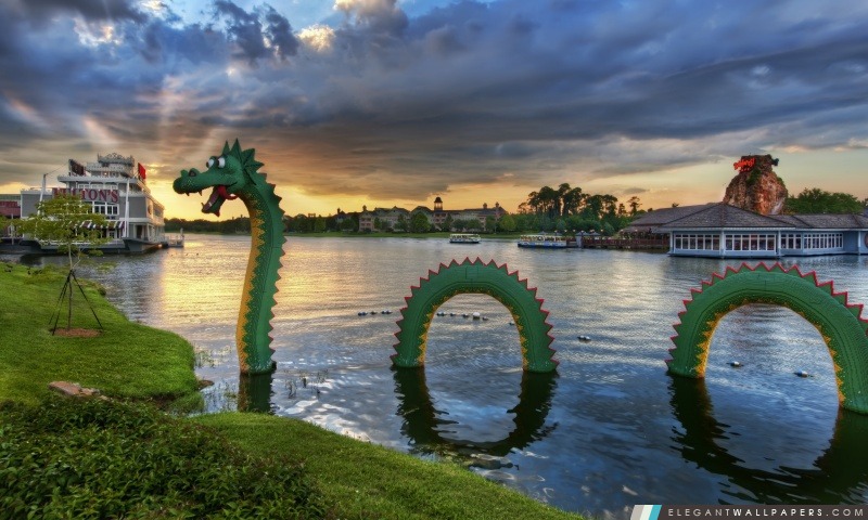 Le Lego dragon Disneyland, Arrière-plans HD à télécharger