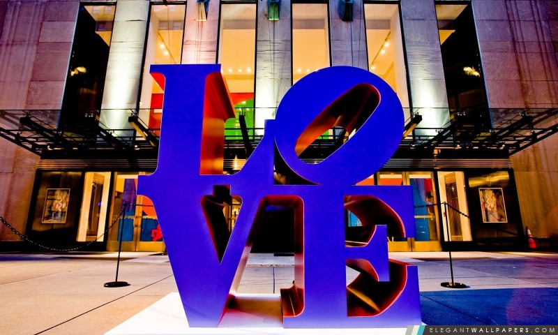 Sculpture en amour, Avenue of the Americas, à Manhattan, New York City, États-Unis, Arrière-plans HD à télécharger