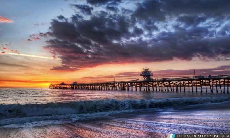 Pier Sunset, Arrière-plans HD à télécharger