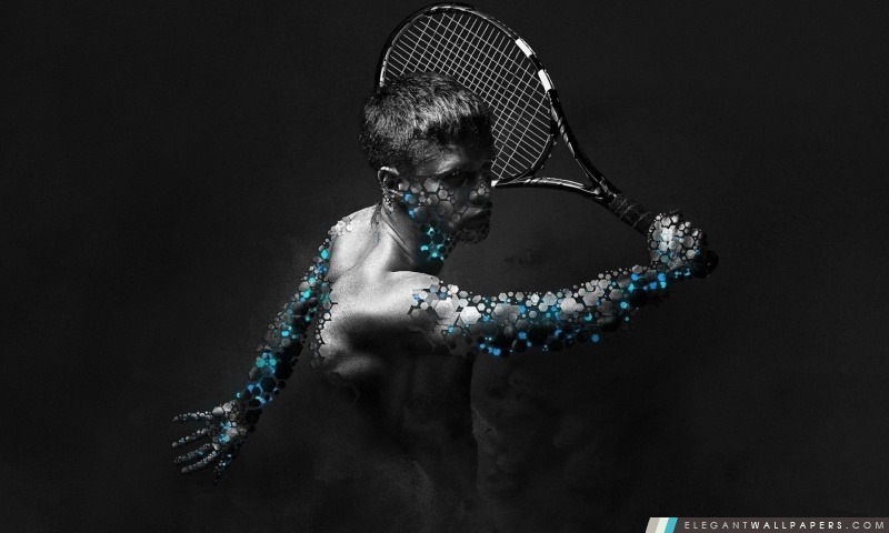 Joueur de tennis Art numérique, Arrière-plans HD à télécharger