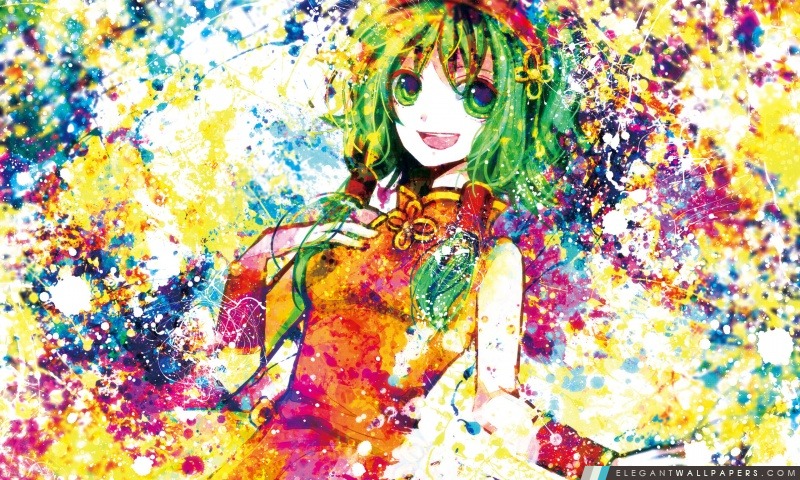 Anime Girl coloré, Arrière-plans HD à télécharger