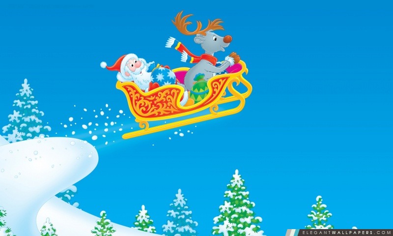 Cartoon Santa Claus, Arrière-plans HD à télécharger