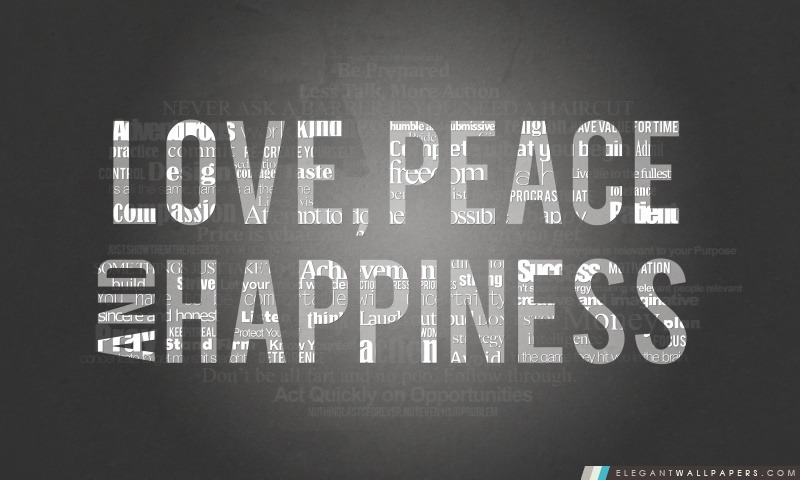 Amour, paix et bonheur, Arrière-plans HD à télécharger