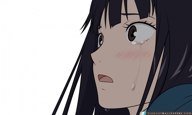 Anime fille pleurant, Arrière-plans HD à télécharger