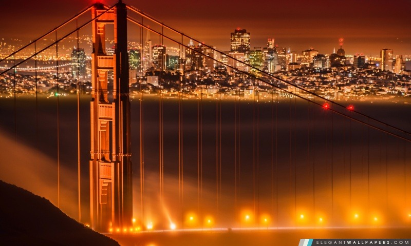 Brouillard sur le pont du Golden Gate, Arrière-plans HD à télécharger