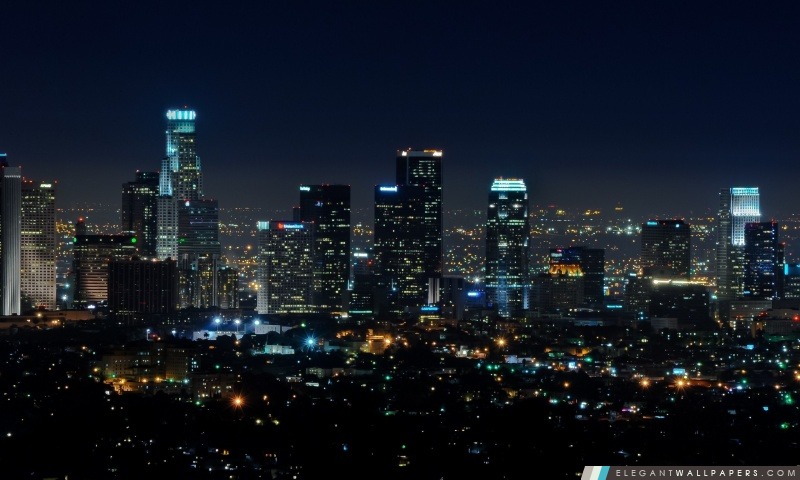 Downtown LA la nuit, Arrière-plans HD à télécharger